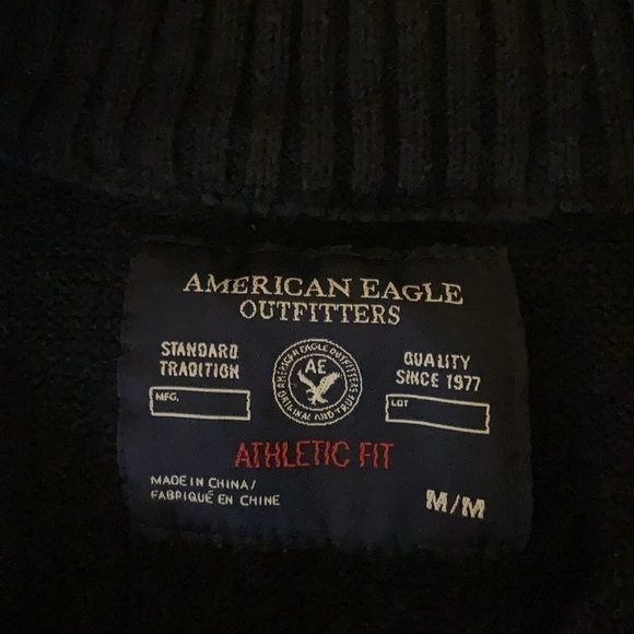 American Eagle Turtleneck Polo Sweater, M - Picture 6 of 8